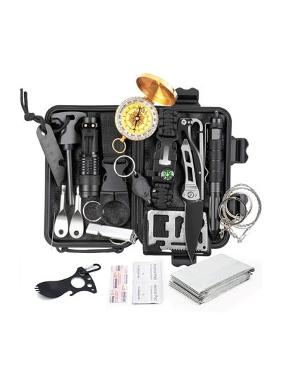 Buy 18-in-1 Multifunctional Emergency Survival Kit for Hiking and Camping in UAE