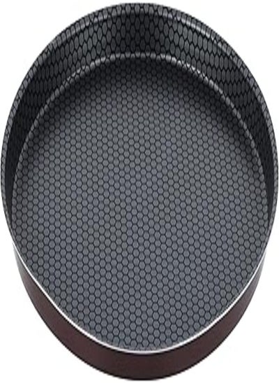 Buy Trueval round teflon pizza pan, size 30 - maroon in Egypt