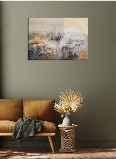 Buy Framed Canvas Wall Art Stretched Over Wooden Frame, Scenery Landscape Orientation Oil Painting, For Home, Living Room, Office Decor in Saudi Arabia