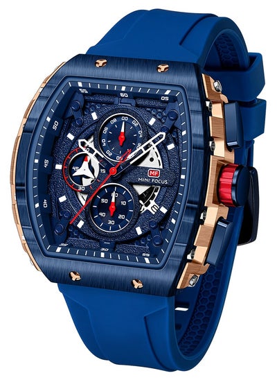 Buy Watches For Men Luminous Water Resistant Sports Watch With Silicone Strap - Blue in Saudi Arabia