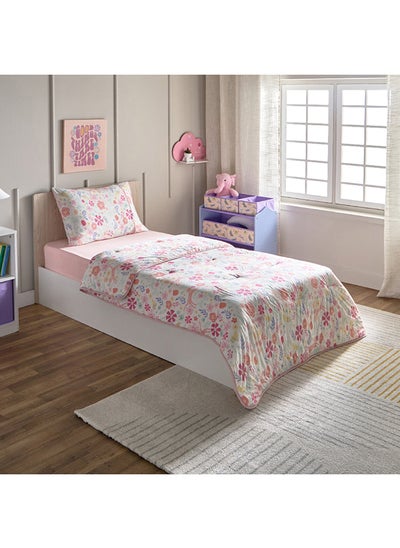 Buy Flutterby Fleeting 2-Piece Single Printed Microfibre Jersey Comforter Set 220 x 135 cm in Saudi Arabia