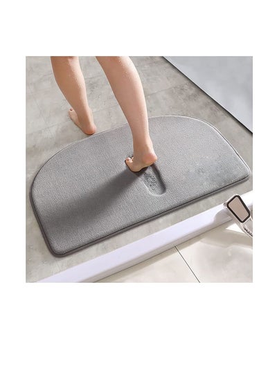 اشتري Soft Memory Foam Non-Slip Bath Mat, Super Absorbent & Machine Washable, Semi-Circular Design (17"x24") for Bathroom Floor في الامارات