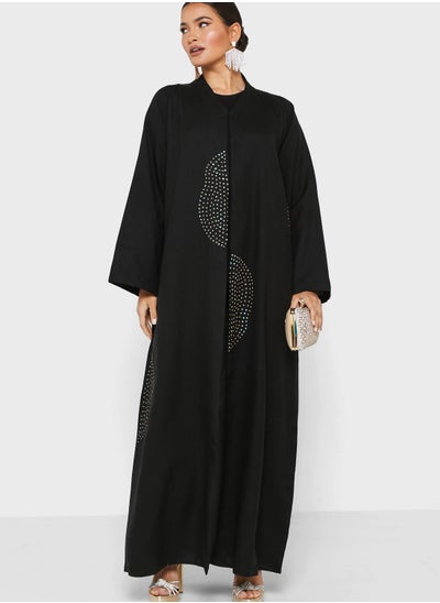 Buy Front Open Embellished Abaya in UAE