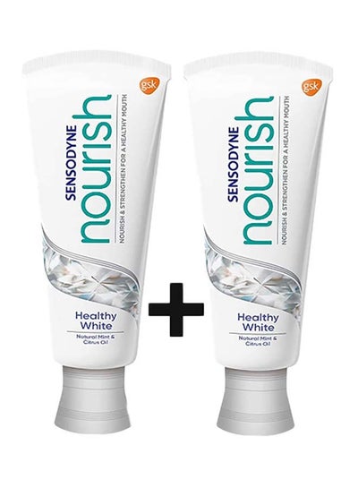 Buy Toothpaste Nourish Healthy White 2x75ml in UAE