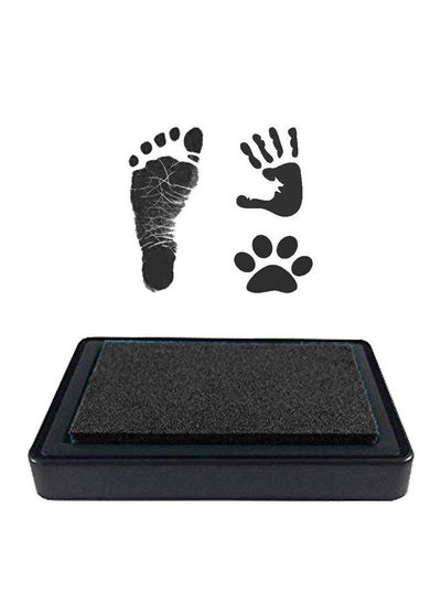 Buy Ink Pad For Baby Footprint Baby Handprint Paw Print Pad Create Impressive Keepsake Stamp Nontoxic Ink Pad Perfect Baby Shower Registry Gift For Boys And Girls (Black) in UAE