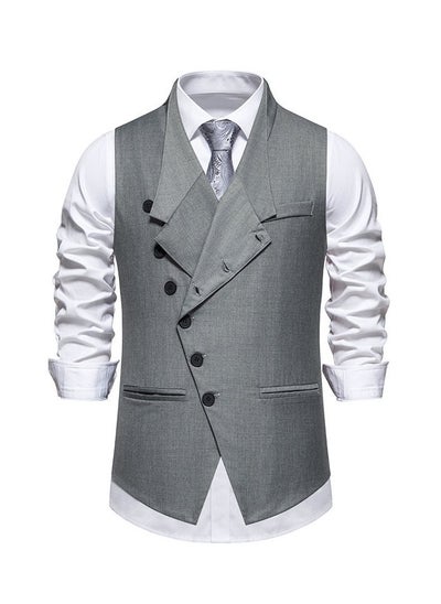 اشتري New Slanted Placket Single Breasted Suit Vest في الامارات