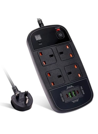 Buy Smart electrical connection with a safety timer and two PD outlets, 5 meters in Saudi Arabia