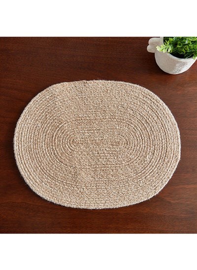 Buy Natura Sush Jute Cotton Oval Placemat 35 x 45 cm in Saudi Arabia