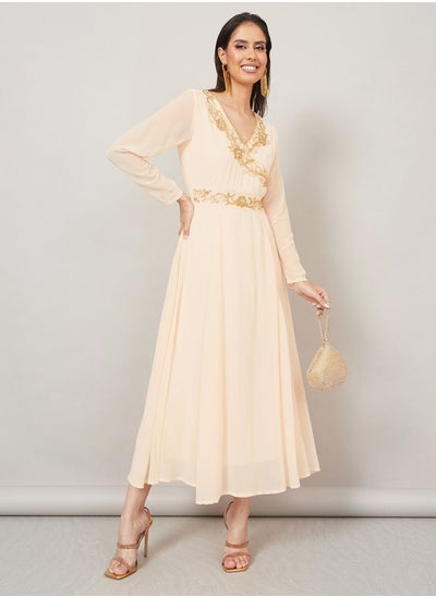 Buy Sequin Detail A-Line Midi Dress in Saudi Arabia