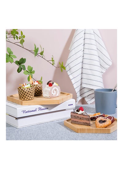 اشتري Aaron Bamboo Tray Natural Bamboo Modern Houseware Serveware L 20x17.3 X H 1.5cm في الامارات