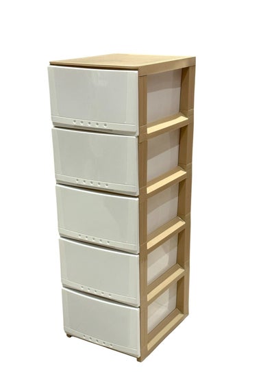 Buy Chest of 5 Drawers Multicolour 42×34×104 cm in Saudi Arabia