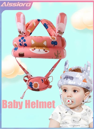 Buy Baby Fall Protector Baby Safety Helmet for Crawling and Walking Running No Bumps and Soft Cushion Adjustable Protective Cap Infant Baby Safety Headguard Toddler Helmets 6-12 Months 1-2 Years Old in Saudi Arabia