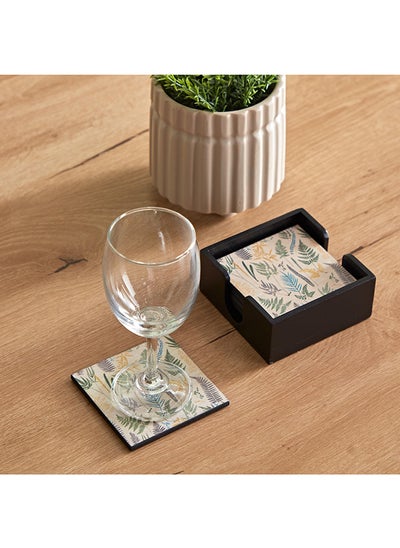 Buy Indie Vibe 6-Piece Coaster Set in Wooden Box 10 cm in UAE