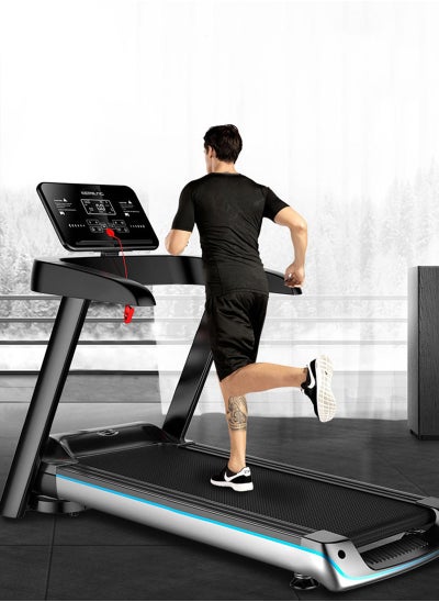 اشتري 1-12km/h Adjustable Speed Indoor Home Treadmill Stepper with LED Display, Bluetooth Connection, Audio, Foldable Treadmill 123*68*12.3CM في السعودية