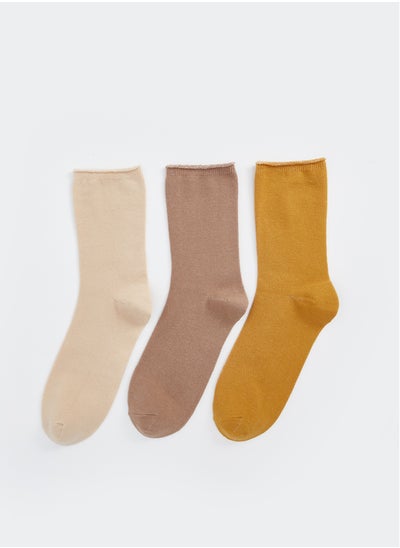 Buy Female Plain Socks 3-Pack in Egypt