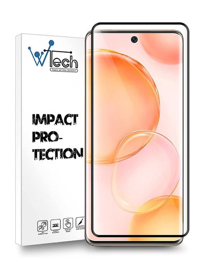 Buy Premium E2E Tempered Glass Full Glue Screen Protector For Honor 50 / Nova 9 6.57 Inch Clear/Black in Saudi Arabia