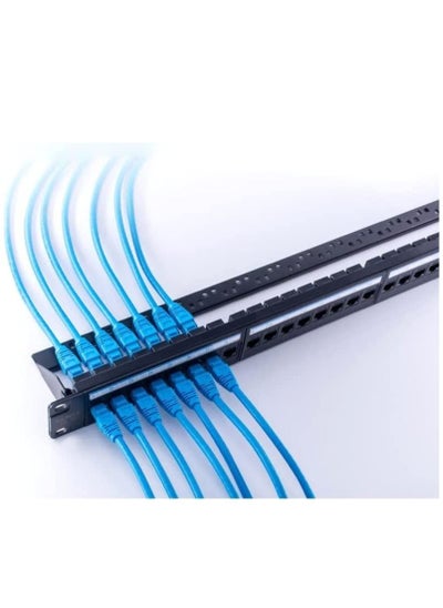 اشتري DKURVE® Patch Panel 24 Port Cat6 with Inline Keystone Support, Pass-Thru Coupler Patch Panel UTP 19-Inch, 1U Network Patch Panel for Cat6, Cat5e, Cat5 Cabling في الامارات