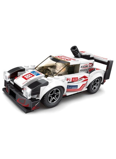 اشتري 165-Piece Racing Car Model Puzzle Stacking Blocks Set, DIY Block Building Set, Porsche 919 Super Racing Car Mini Building Bricks Assembling Blocks Suitable for Boys and Girls Aged 7 and Up في السعودية