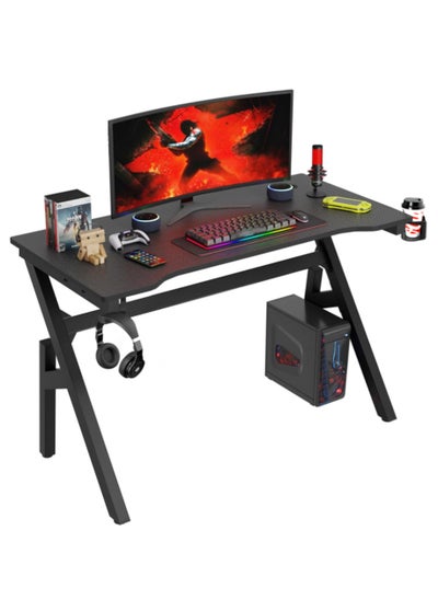 Buy Gaming Table with Cup Holder Study Table with Earphone Hook  110*53*72 CM in Saudi Arabia