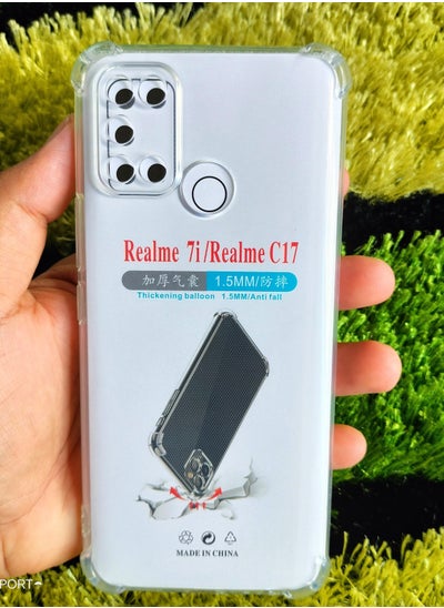 Buy جراب ضد الصدمات وعالي الجودة يحمي الهاتف بالكامل لموبايل ريلمى سي 17 و سي 17 اي  - شفاف Realme C17 & C17i in Egypt