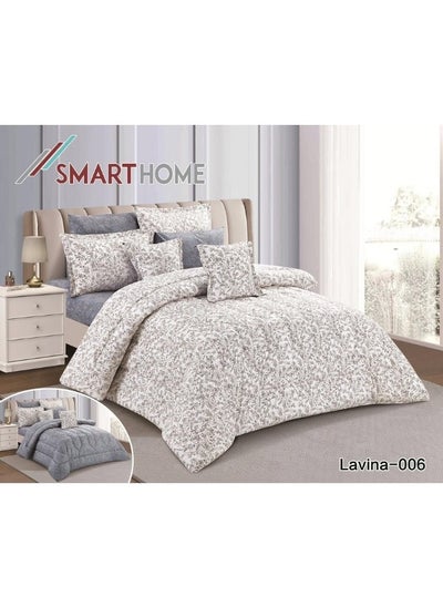 Buy Double-Sided Comforter Set 8-Piece Bedspread 8-Piece Comforter 100% Cotton Comforter Size 250x230 cm in Saudi Arabia