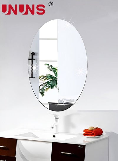 Buy Acrylic Mirrors,Self Adhesive Non Glass Wall Mirror,For Home Wall Decor Wedding Decor 27x42cm in UAE