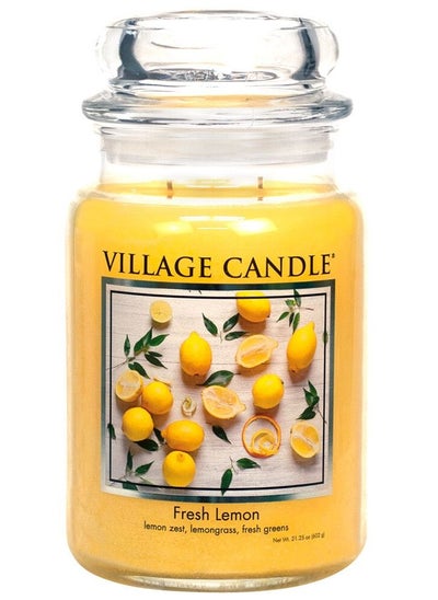 اشتري Fresh Lemon Candle  Large Glass Dome في الامارات