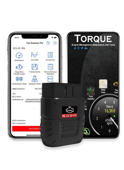 اشتري Bluetooth Car Scanner, Auto Diagnostic Scan Tool Car Fault Code Reader SinoTrack OBD2 Car Fault Reader Wireless Car Code Reader for iOS & Android Compatible with OBDII Protocol Vehicle Bluetooth 4.2 في السعودية