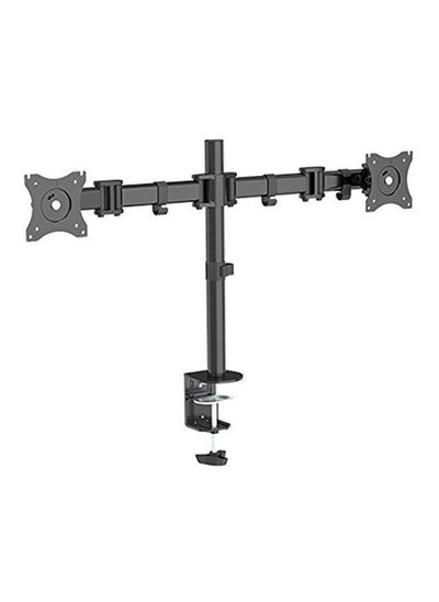 Buy 3-Way Articulating Dual Monitor Desk Mount For Below 32 Inch Black in UAE