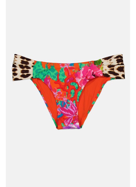 Buy Women Allover Print Bikini Bottom, Orange Combo in UAE