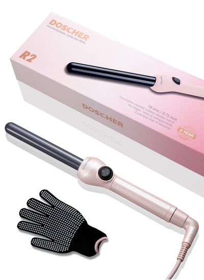 Buy 19mm Professional Curling Iron, Ceramic Clipless Design Hair Curler, Ceramic Coating, Ionic Technology for Perfect Frizz-Free Hair in Saudi Arabia