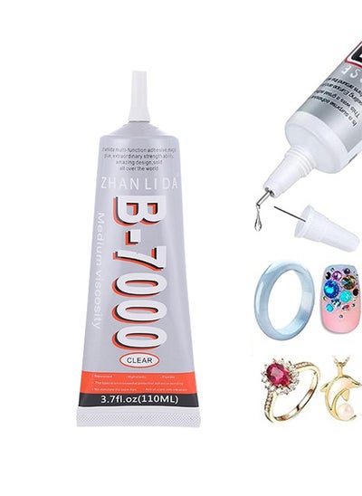 Buy B7000 Jewelry Rhinestones ，Clear Super Glue Transparent Industrial Adhesive For Phone Repair Jewelery Making Crafts Gem Fabric Metal Nail Art Stone Wood Glass Bead in UAE