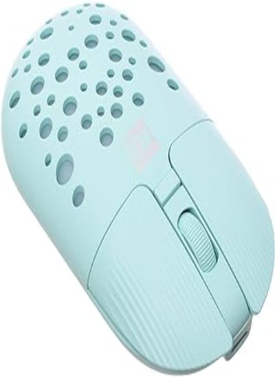 اشتري R8 1717 Wireless Mouse Ergonomic Design With Rechargeable And Elegant Appearance Efficient For Computer 2.4GHz / 112x62x26.5mm - Light Blue في مصر