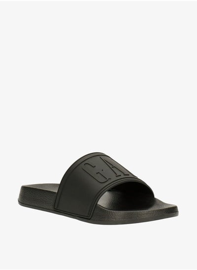 Buy Women's Logo Embossed Slip-On Slides in UAE