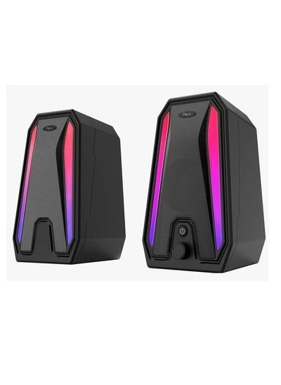 Buy Speaker Laptop/computer Gaming  RGB Lights PT-X10  point in Egypt