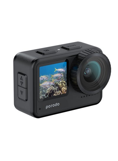 Buy Fully Waterproof UHD Action Camera Dual Display With Video Stabilisation in UAE