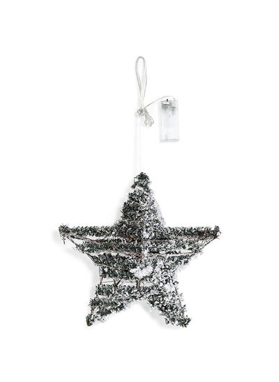 اشتري 20-LED Rotan Star with Snow, Multicolour - 30 cm في الامارات