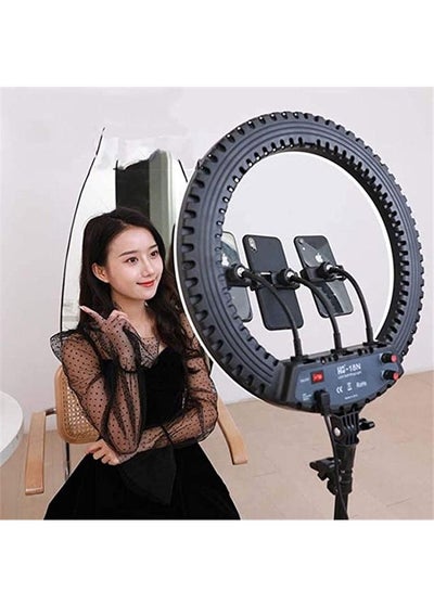 Buy Padom HQ18N 18 inch 45cm LED Ring Vlogging Photography Video Lights Kits with Remote Control & Phone Clamp & 2.1m Tripod Mount, EU Plug in UAE