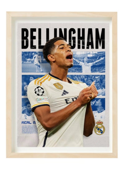 Buy Jude Bellingham Real Madrid Framed Poster 30x40cm -Football Memorabilia, Soccer Collectible, Gift for boys in UAE