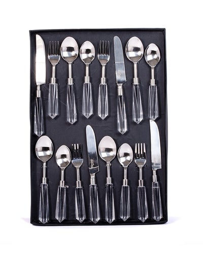 Buy Spoons Set 16 Pieces Silver in Saudi Arabia