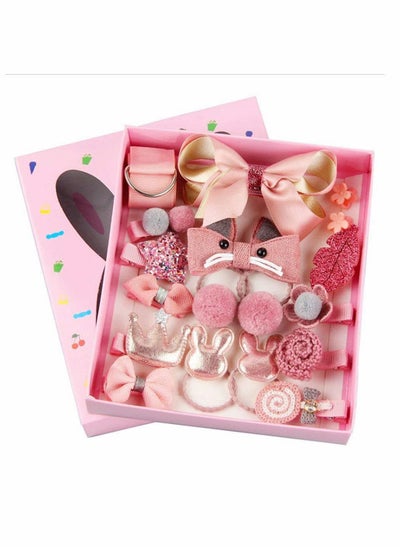 Buy Children Hair Clips Set Little Girl Accessories Gift Set Hairpins Bows Ties Toddlers Barrettes Head Ornaments for Birthday Children's Day Gift 18 Pcs in UAE