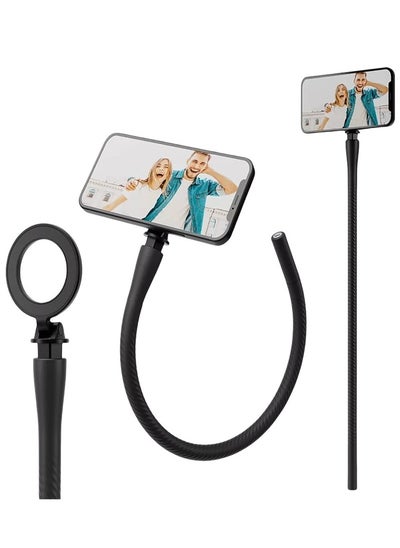 Buy TELESIN Flexible Magnetic Monkey Tail Phone Selfie Stick Holder For Shopping, Treadmill, Stroller Portable Magnetic Safety Stand Selfie Stick, Compatible With Iphone/Android/Go Pro, Etc in Saudi Arabia