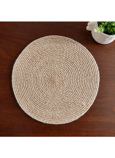 Buy Natura Kat Jute Cotton Round Placemat 37 x 37 cm in UAE