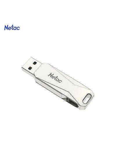 اشتري Netac U381 USB3.0+MicroUSB Dual Flash Drive 128GB SILVER في السعودية