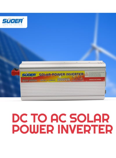 اشتري Solar Inverter SUOER SUA2000A - Efficient DC12V to AC230V Conversion, 2000VA Power Inverter - Sleek White Design في السعودية