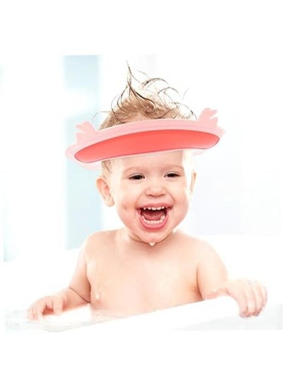 اشتري Ear Protection Shampoo Cap for Kids Baby Shampoo Mask Baby Shower Cap for Bath Shampoo Shower Cap Shampoo Cap Shield Toddlers Sleep Cap Baby Hair Bath Products PP (Pink in Red) في مصر