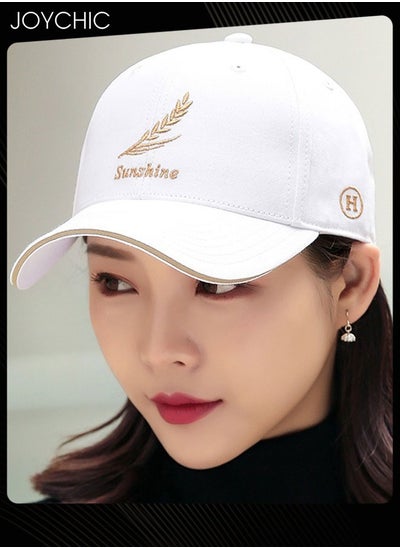 Buy Anti-UV Breathable Quick-drying Baseball Cap  Spring Summer Autumn Embroidered Casual Hat for Women Men Youth Outdoor Sport White in UAE