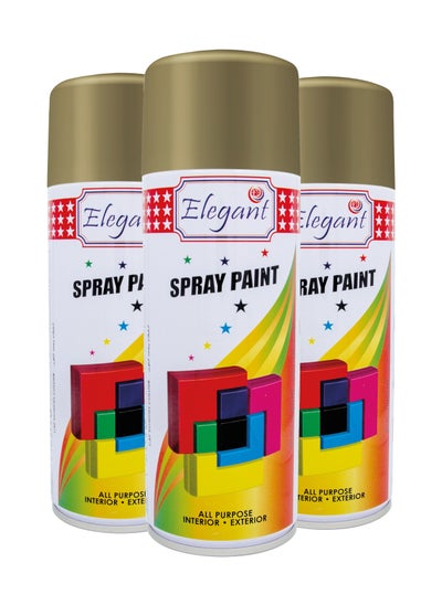 اشتري 3 Piece Spray Paint Set Rose Gold 400ml في الامارات