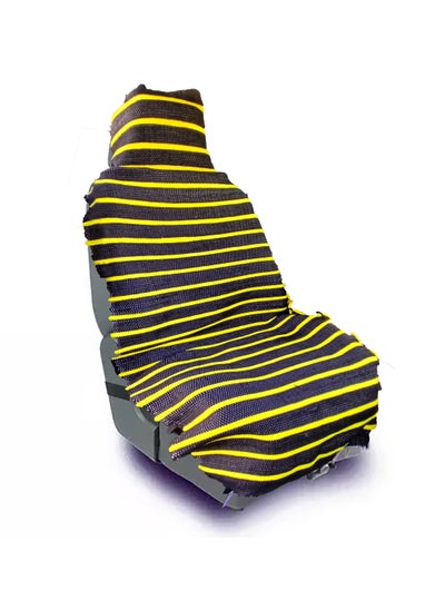 Buy Two-piece set (black + yellow) car seat patina Width 70 cm Length 150 cm Cotton 100% in Egypt