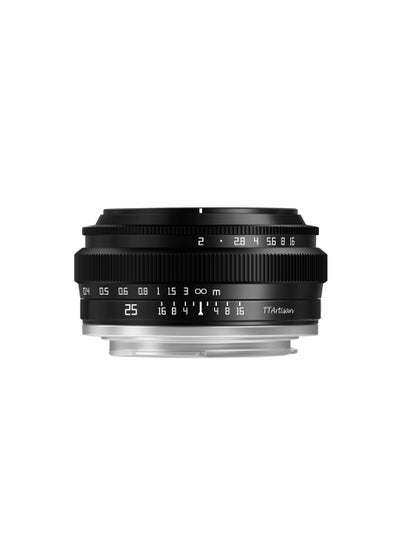 Buy 25mm F2 Wide-Angle APS-C Camera Lens, Large Aperture Manual Camera Lens Fixed Focus Compatible with Fuji X-Mount Cameras X-A2 X-A2 X-A3 X-A5 X-A7 X-H1 XT1 X-T2 X-T3 X-T20 X-T30 X-T100 X-T200 X-PRO1 in Saudi Arabia